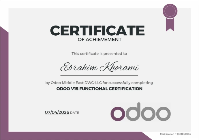 Odoo V15 Functional Certification