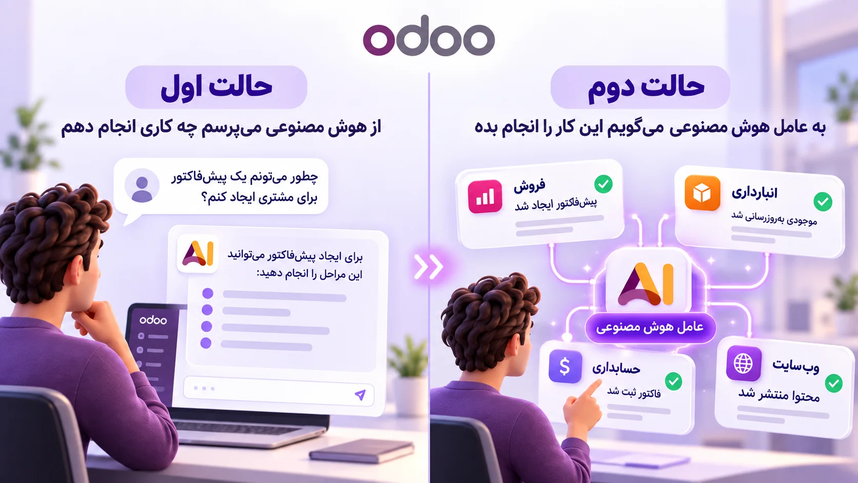 تغییرات در دستیار هوش مصنوعی odoo